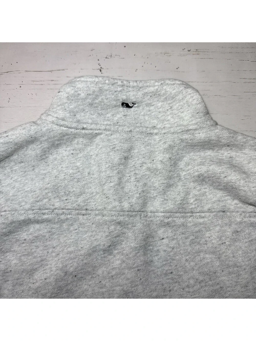 Vineyard Vines Heathered Pouch Pocket Shep Shirt 1/4 Zip Pullover Sweatshirt MED